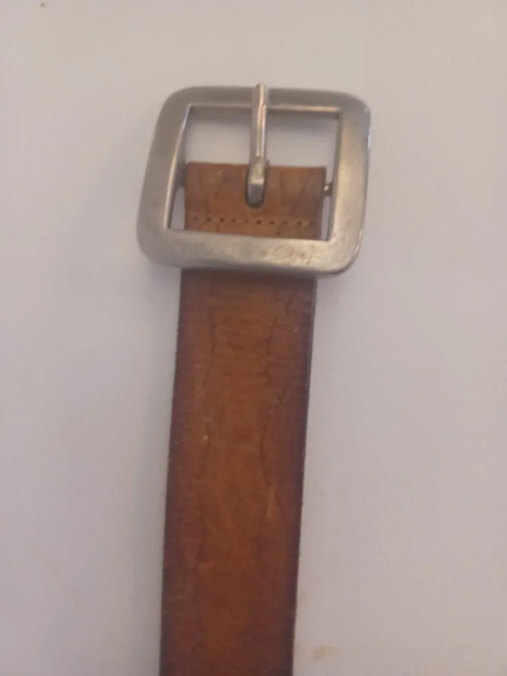 Vintage 80s GAP Leather Belt Made in USA Wavy Embossed Pattern Boho Western - Picture 2 of 6